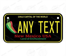 Custom Any State Kids Bicycle Personalized Metal License Plate With Nametext