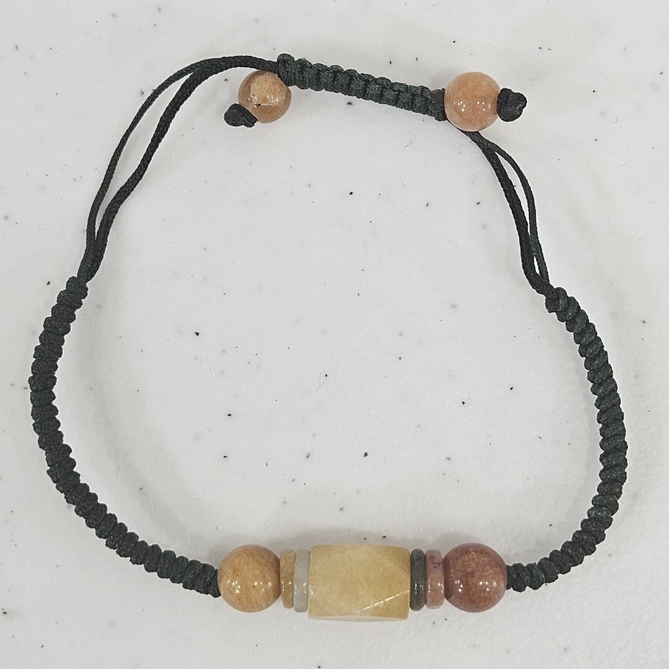 Jade Bracelet Handmade Natural Adjustable Real Crystal Healing Chakra Multi New - Image 2 of 4