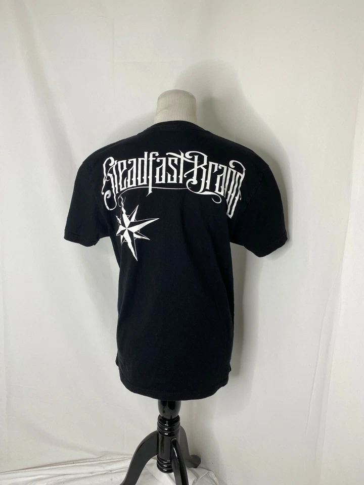 Men's Small Shirt Steadfast Brand Black and White Short Sleeve Crewneck - Image 3 of 4