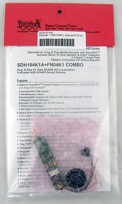 HO Digitrax SDH104K1A+FN04K1 COMBO Plug N' Play Decoder for Kato AC4400 Locos