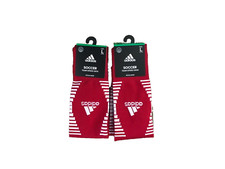 ADIDAS 2 Pair Red Team Speed SOCCER Over the Calf SOCKS Men Size LARGE 9-13 NEW