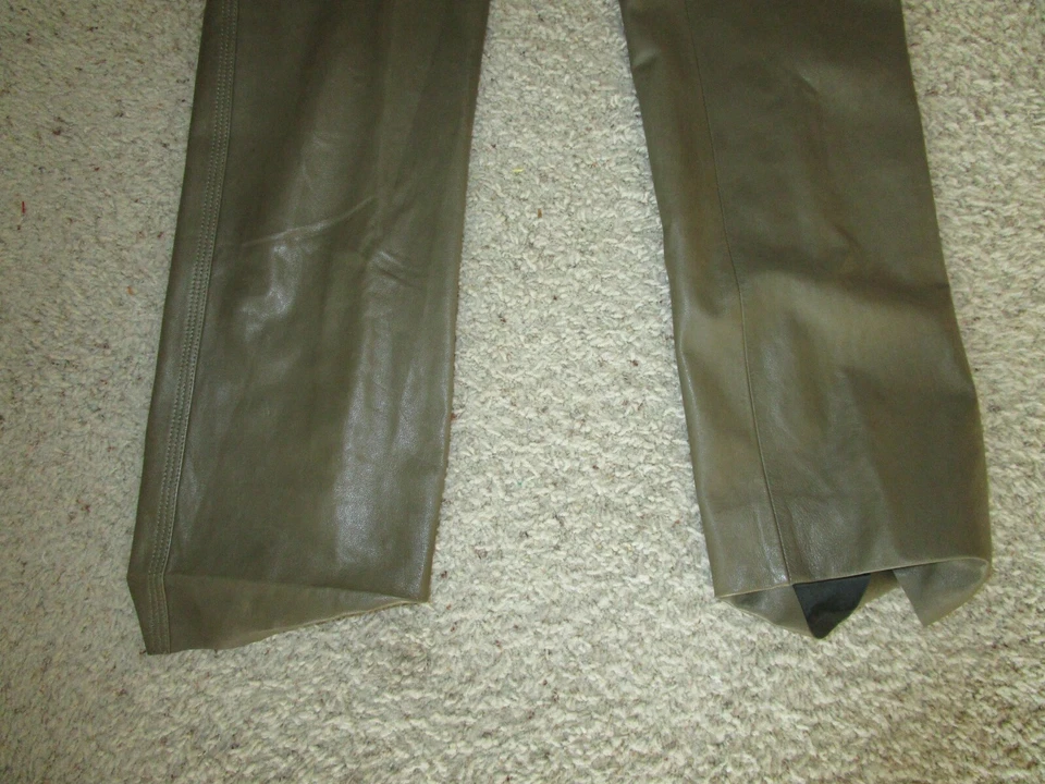 Pantalones para mujer ADRIENNE VITTADINI pantalones nuevos sin etiquetas cargo cuero suave forrado oliva talla 8 Foto 2 de 4