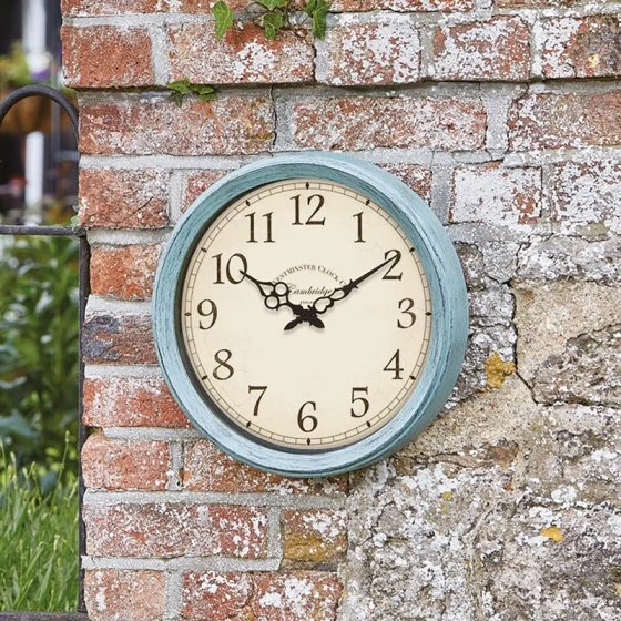 Indoor/Outdoor Cambridge Wall Clock - Shabby Chic Style Weather Resistant 14" - Image 1 of 1