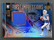 2018 Panini Illusions First Impressions JOSH ALLEN 125/199 RC /199 #119 RPA AUTO