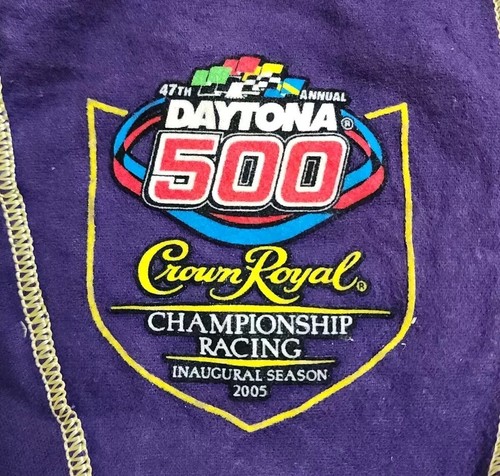 2005 Daytona 500 Inaugural Season Nascar Crown Royal Purple Collectible Bag - Picture 3 of 3