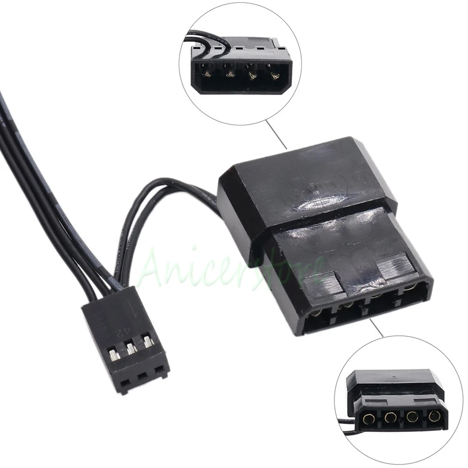 120mm LED Ring Annular Solar Eclipse 3Pin/4Pin Computer Case Silent Cooling Fan - Image 3 of 4