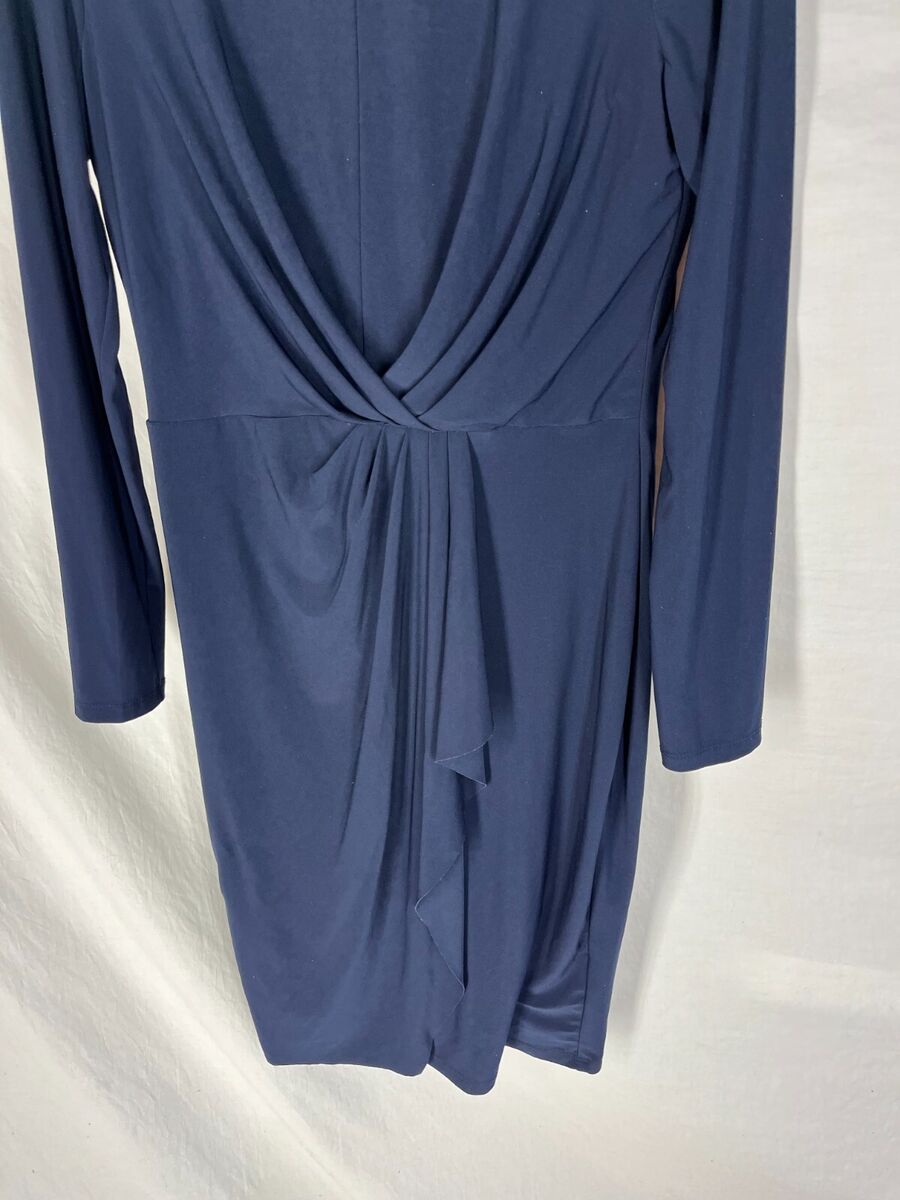 ワンピース LAUREN RALPH LAUREN Woman Dress Blue 250957121 001 Lauren Ralph Lauren Dress Women's Size 10 Blue Long Sleeve