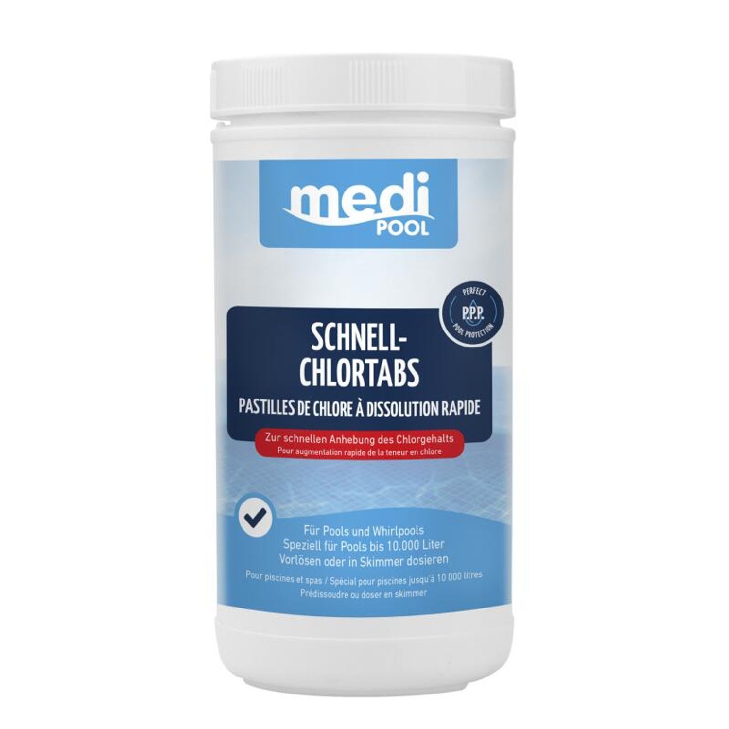 1Kg Medipool Tabletas De Cloro Rápidas Aumentar El Contenido De Cloro Piscina