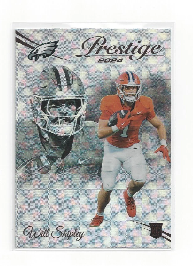 Will Shipley 2024 Prestige RC #389 Xtra Points Diamond Eagles Clemson Rookie RAW
