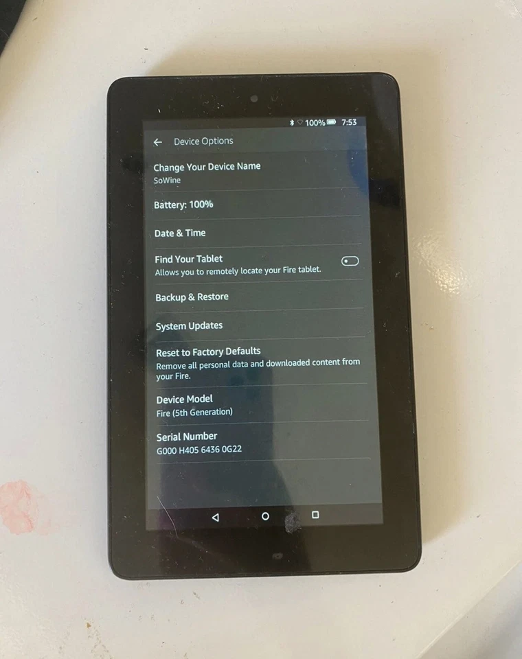 Amazon Fire 7 (5th Generation) 7in Tablet, 8GB, Wi-Fi - SV98LN - Black - Image 4 of 4