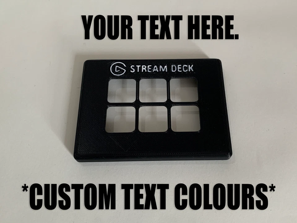 Elgato Stream Deck Mini Face Plate Cover with Custom Text And Colour Options! - Image 3 of 4