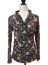 Boden Women's US 10 Floral Crossover Blouse