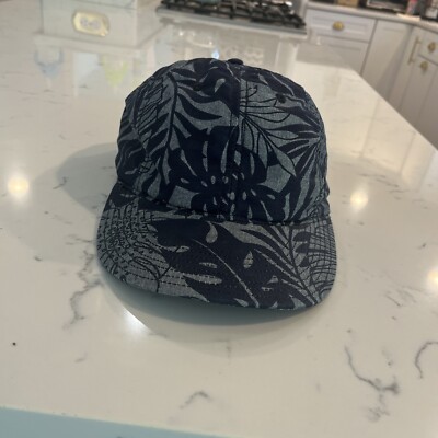 $50 J. Crew Mens Cotton Baseball Cap in Navy Blue Floral  display picture 1