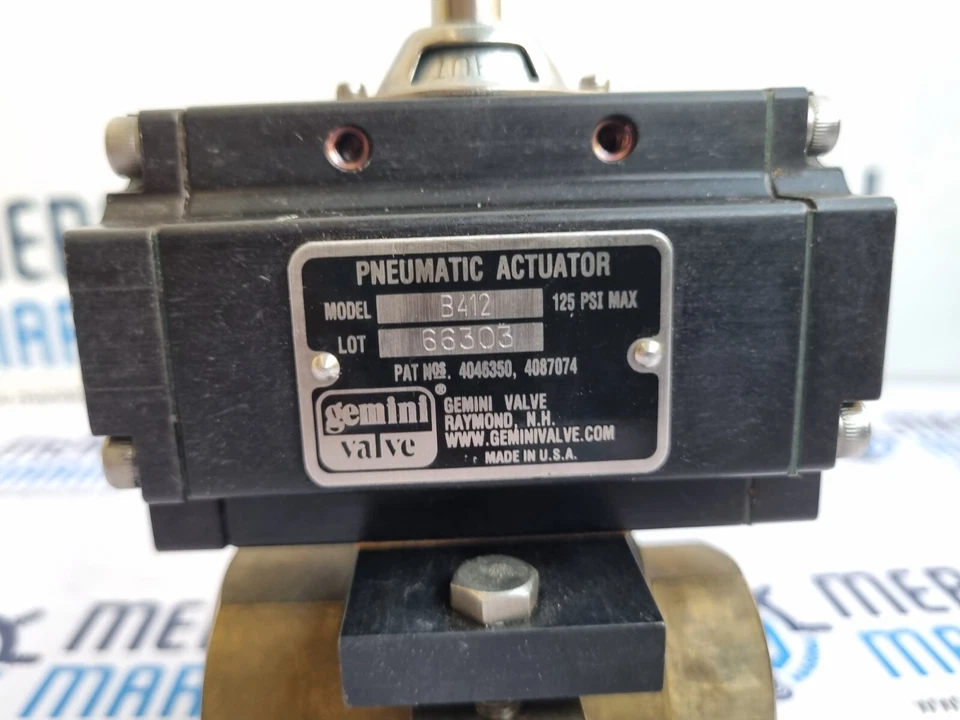 Gemini Valve V412 Pneumatic Actuator 125 PSI Max - Image 3 of 4