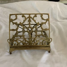Antique Solid Brass Adjustable Folding Stand - Book, Art, Sheet Music, Cookbook