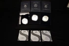 (3) US MINT SILVER EAGLES 2006, 2007, 2008 .999 FINE SILVER 3 TOTAL OZ (05KT26CA