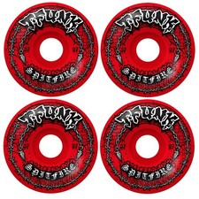 Spitfire Skateboard Wheels 57mm F4 97A T-Funk Raw Radial Full Red