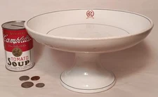 1896 RC CR vtg hotel restaurant raised compote plate bowl maddock  vitrified