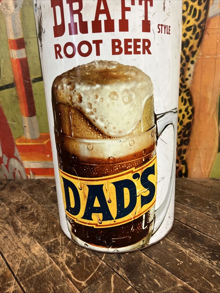 DE COLECCIÓN C. 1960 PAPÁS RAÍZ CERVEZA BOTE DE BASURA SIGNO COCA COLA 7UP PEPSI NARANJA CRUSH Foto 3 de 4