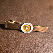 Vintage  Shell Oil Company Jobber 30 Years Service Award Tie Clip 2 Diamonds
