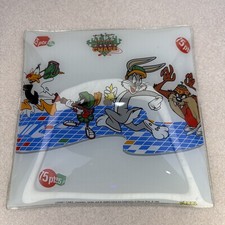 Vtg Looney Tunes Glass Ceiling Light Cover 11