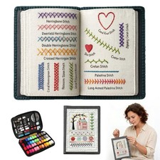 2026 New Embroidery Stitch Book Kit,All Scenario Embroidery Learning Book,Com...