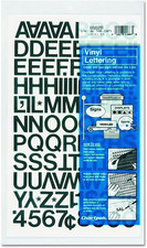 Chartpak Self-Adhesive Vinyl Capital Letters and Numbers, 3/4 Inches High, Black