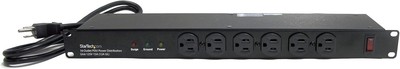 StarTech.com 16 Outlet Horizontal 1U Rack Mount PDU 16 Outlets | 15A, Black 