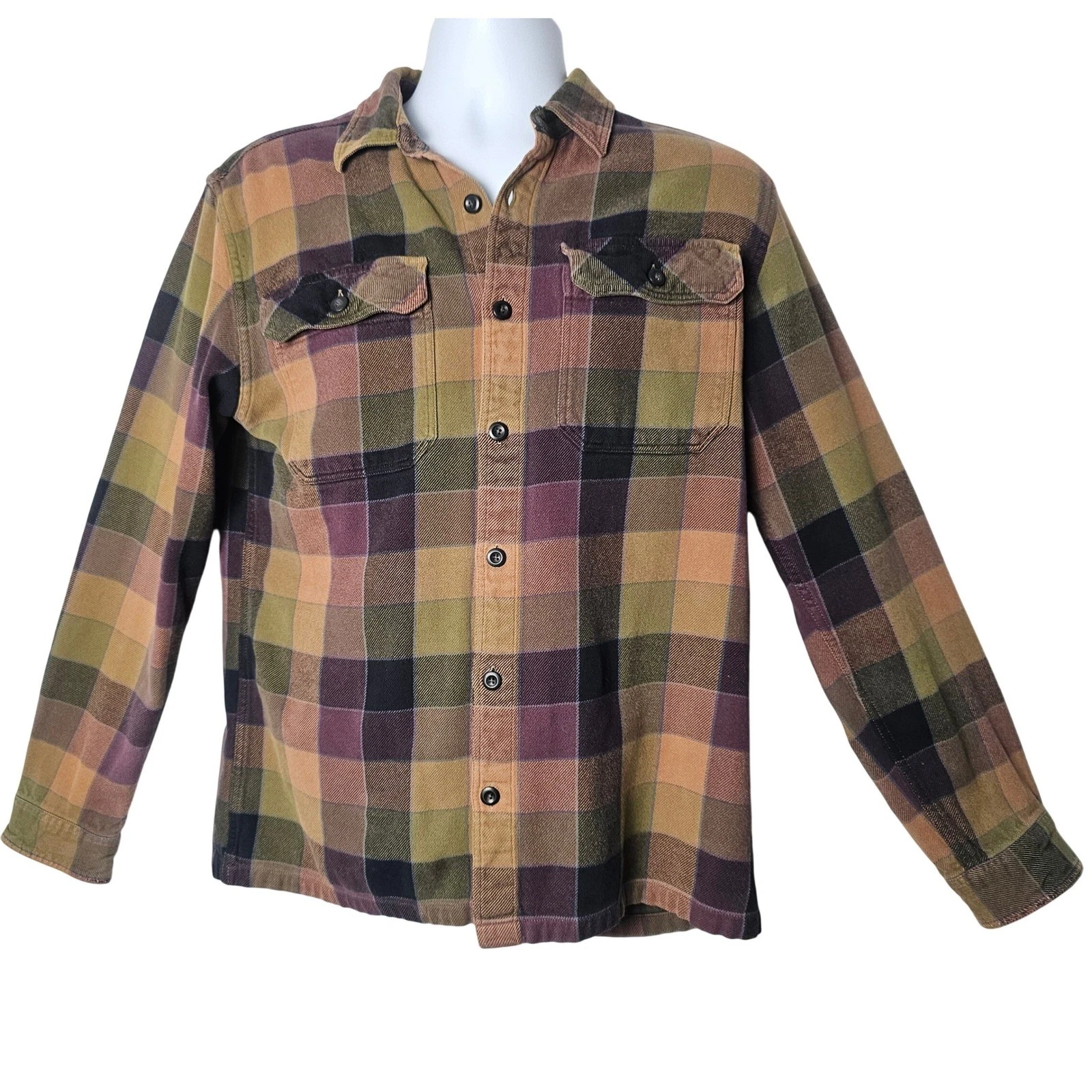 Patagonia Organic Cotton Fjord Flannel Shirt Mens M Gorpcore Hiking Heritage