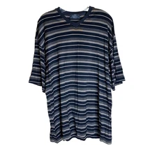 ingram tricot v-neck shirt size 54 black tan mens striped short sleeve italy