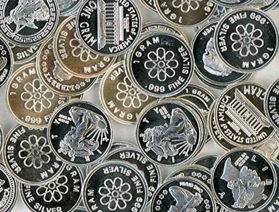 (20x) Piezas de Plata Fina Pura .999 Premium Nuevos Lingotes Lote Diseños Foto 3 de 3