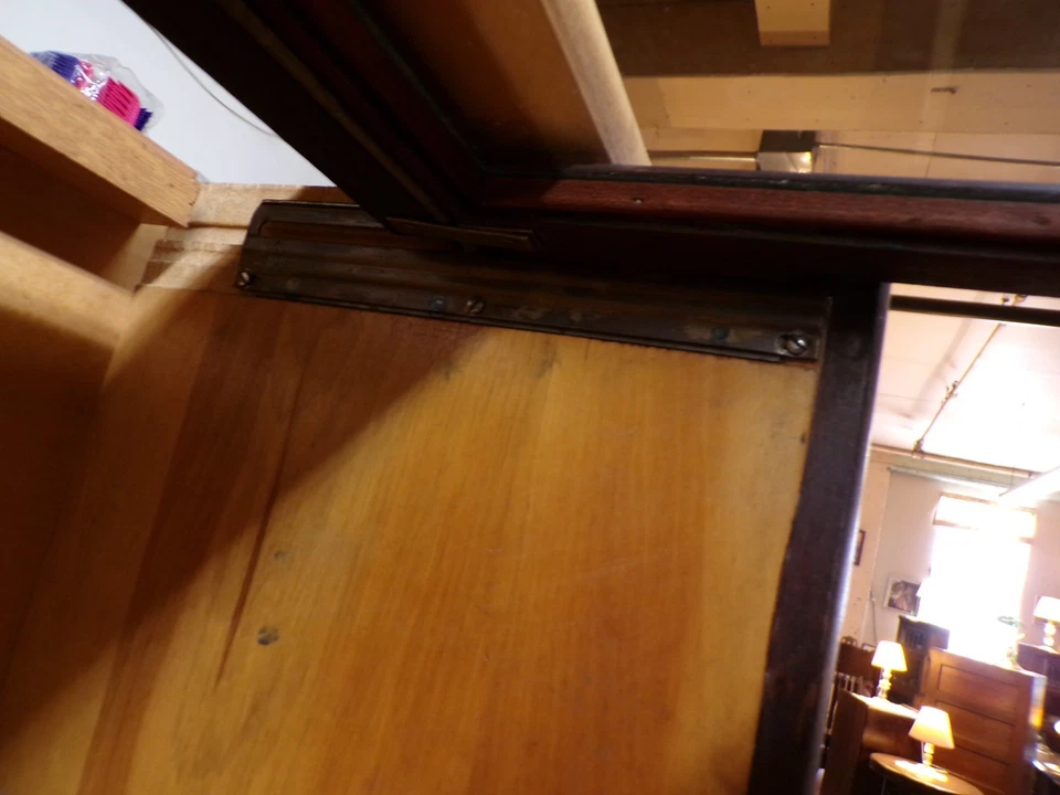 Antique Barrister bookcase Macey 2 stack Mahogany top and base original finish - Image 4 of 4