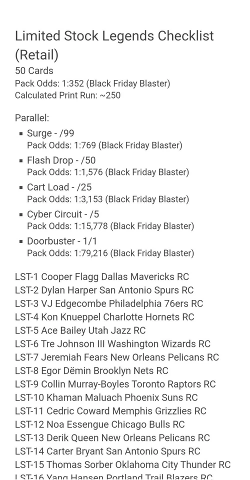 2025-26 Topps Stephen Curry  Limited Stock Legends LST-37 - Image 3 of 3