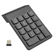 Wireless Number Pad, Numeric Keypad, Numpad Keyboard 10 Key USB Keypad for La...