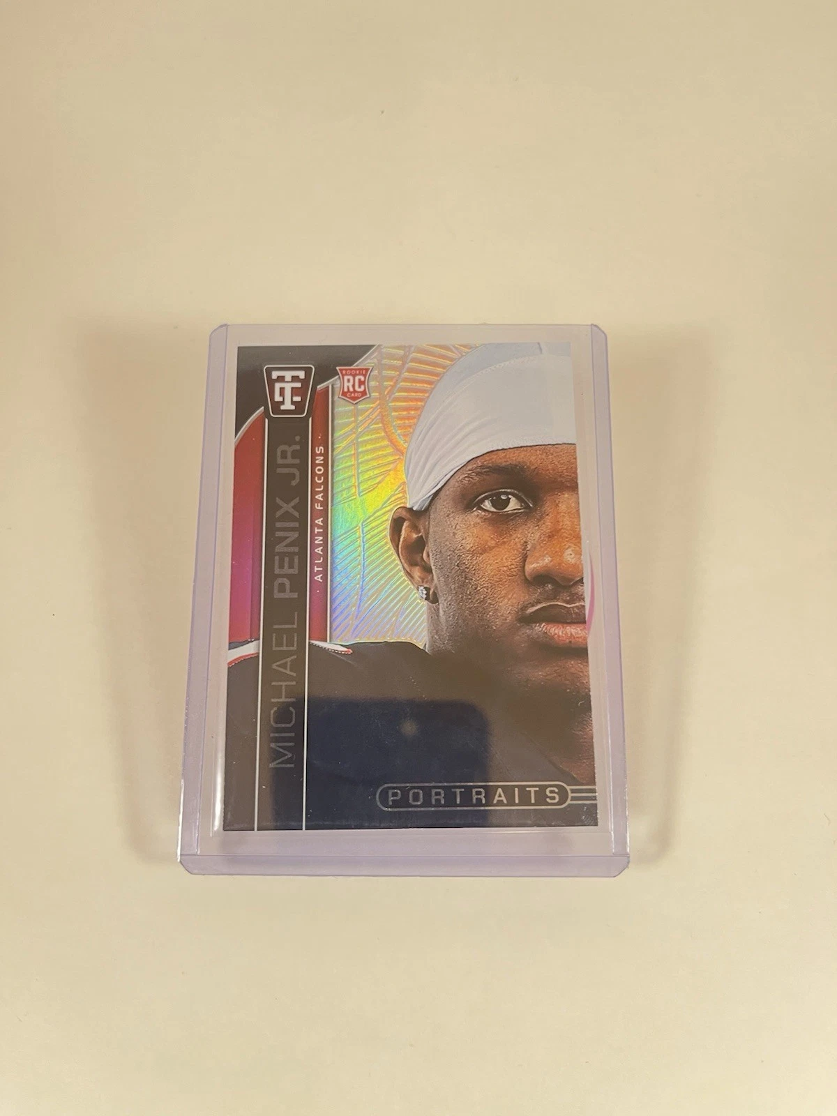 Michael Penix Panini Totally Certified Portraits #9 Mirror Neon Green