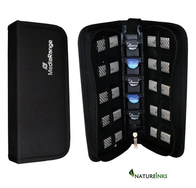 MediaRange Media storage wallet for 10 USB Flashdrives 5 SD Memory cards NYLON