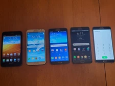 🔥Lot  5 Samsung Galaxy Note 1, 2, 3, 4, 5 Smartphones Each Note #1 thru Note #5
