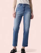 GAP Women's Blue High Rise Cheeky Straight Denim Jeans Size 30 Regular