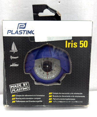 PLASTIMO IRIS 50 HAND HELP MARINE COMPASS BLUE NEW