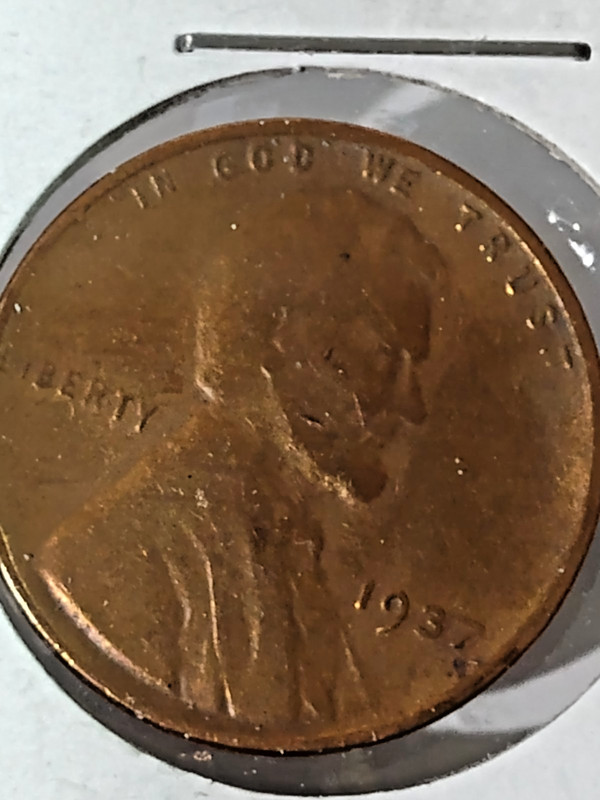 1937 1C RD Lincoln Cent Rare - Bu
