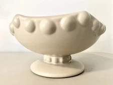 VTG Ivory Haeger Pottery Planter Bowl Pedestal USA 8” Diameter 4.5” H  #630-86