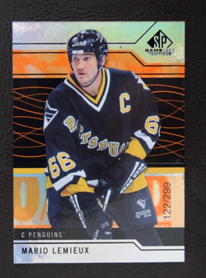 2018-19 SP Game Used Authentic Orange Mario Lemieux #122/299