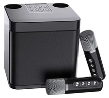 Mini Karaoke Machine for Adults and Kids,Portable Bluetooth Elegant Black