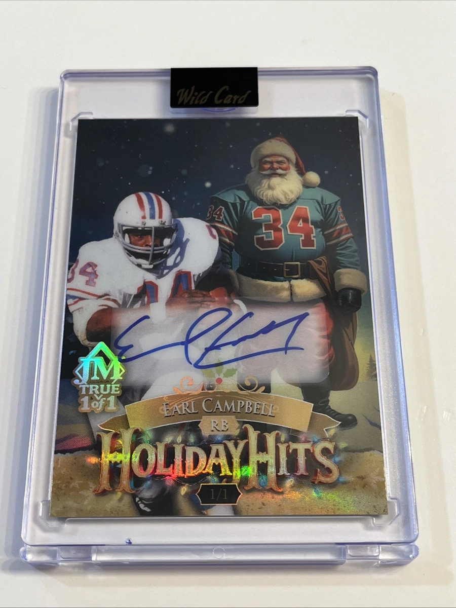2024 Wild Card Holiday Hits Earl Campbell TRUE 1/1 Auto Jersey