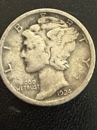 1924 P Mercury Dime VG