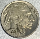 1930 P Buffalo Nickel Very Good 5 Cent US Coin - SR596