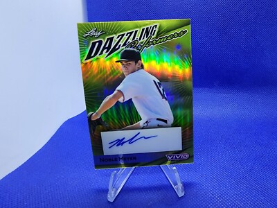 Noble Meyer 2023 Leaf Vivid Dazzling Rookie AUTO # 5/10  Miami Marlins