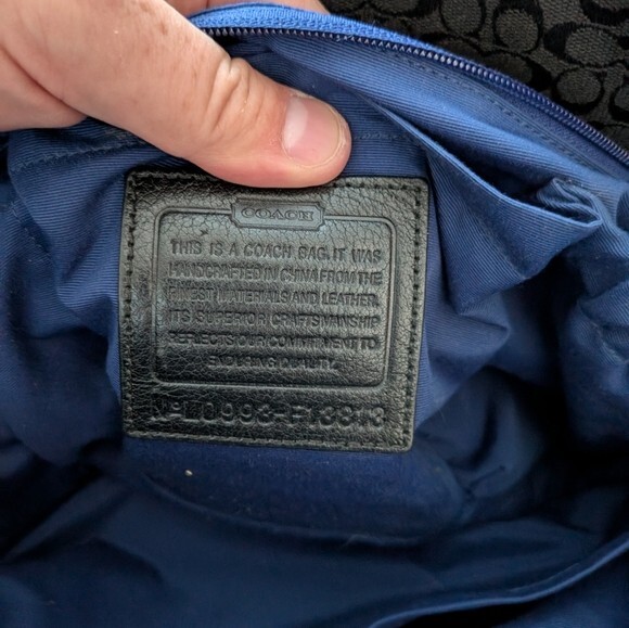 Coach Large Black Monogram Bag - image 5