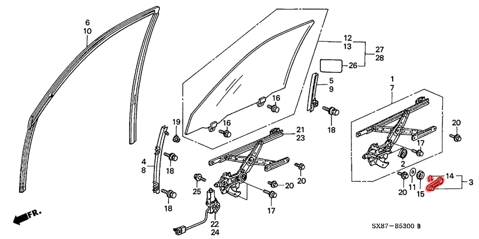 Par de manivela de ventana gris Honda Civic Accord CX DX EX SI EG6 B16 D16 EK 2 PIEZAS Foto 2 de 2