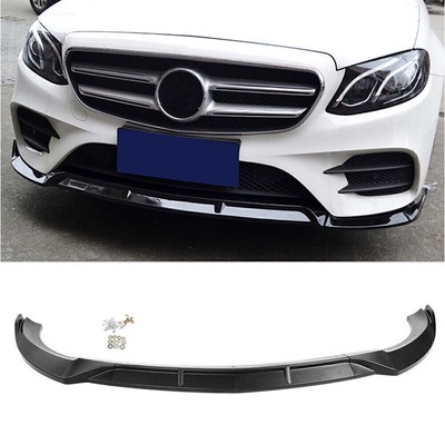 FRONT BUMPER CANARD LIP KIT Fit 2017-18 Benz E-Class W213 Sport MATTE Auto Car